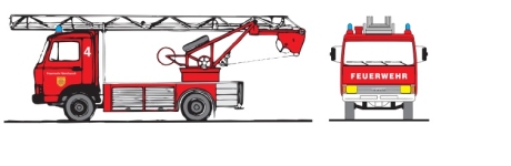 Loewe 4041 - H0 - Magirus Deutz  90 M 5 - DL 18 - Feuerwehr Meerbusch